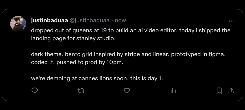 Draft tweet announcing the launch